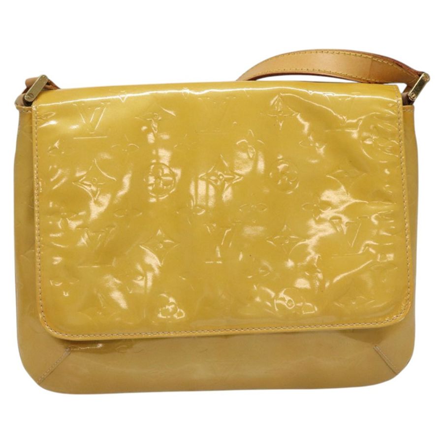 【日本直送】路易威登 Monogram Vernis Thompson Street 手袋 米色 M91301 LV Auth hk1982-12