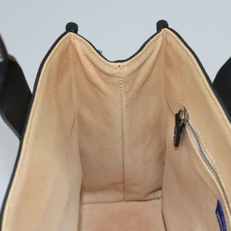 【日本直送】BURBERRY 藍標手提包 帆布 黑色 正品 ac3538-18