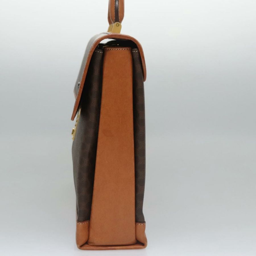【日本直送】CELINE Macadam帆布商務包 PVC皮革 棕色 金色 正品 112171-2