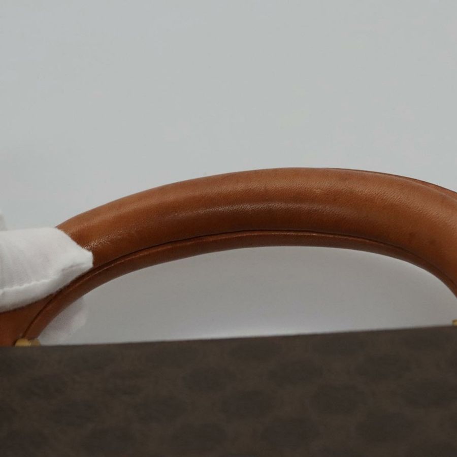 【日本直送】CELINE Macadam帆布商務包 PVC皮革 棕色 金色 正品 112171-7