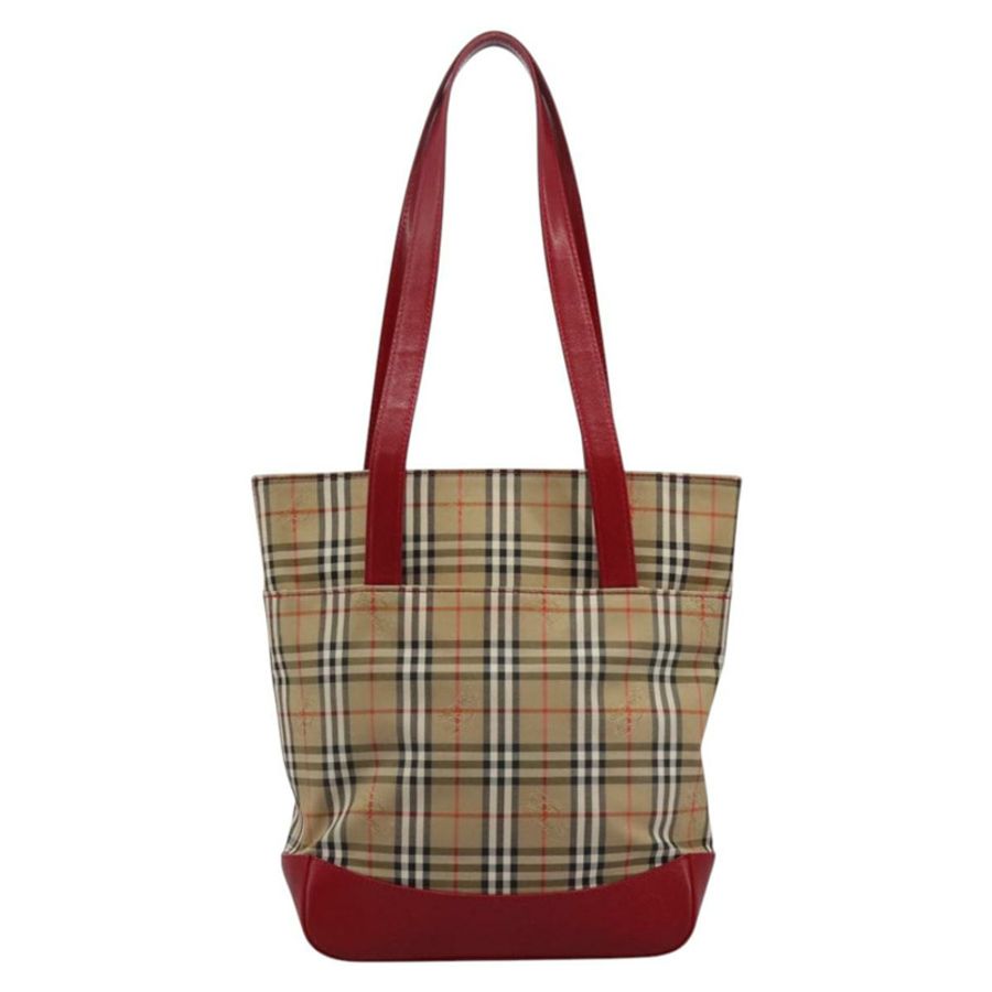 【日本直送】BURBERRY Nova 格紋帆布手提包 米色 正品 114210-1