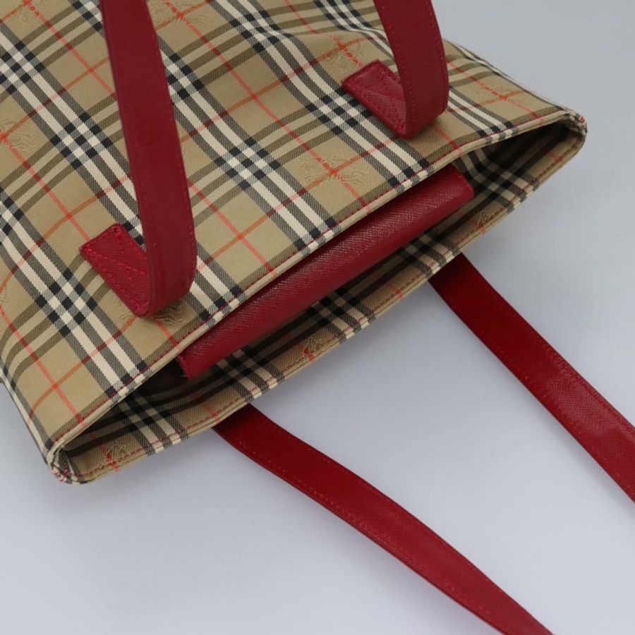 【日本直送】BURBERRY Nova 格紋帆布手提包 米色 正品 114210-5