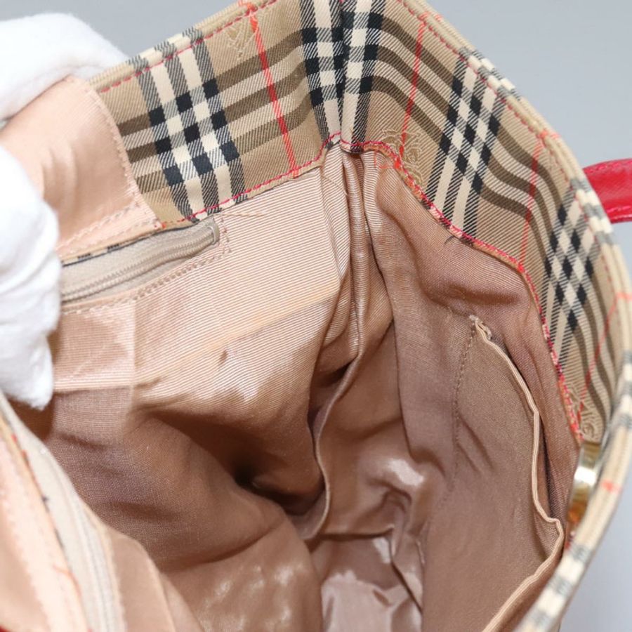 【日本直送】BURBERRY Nova 格紋帆布手提包 米色 正品 114210-17