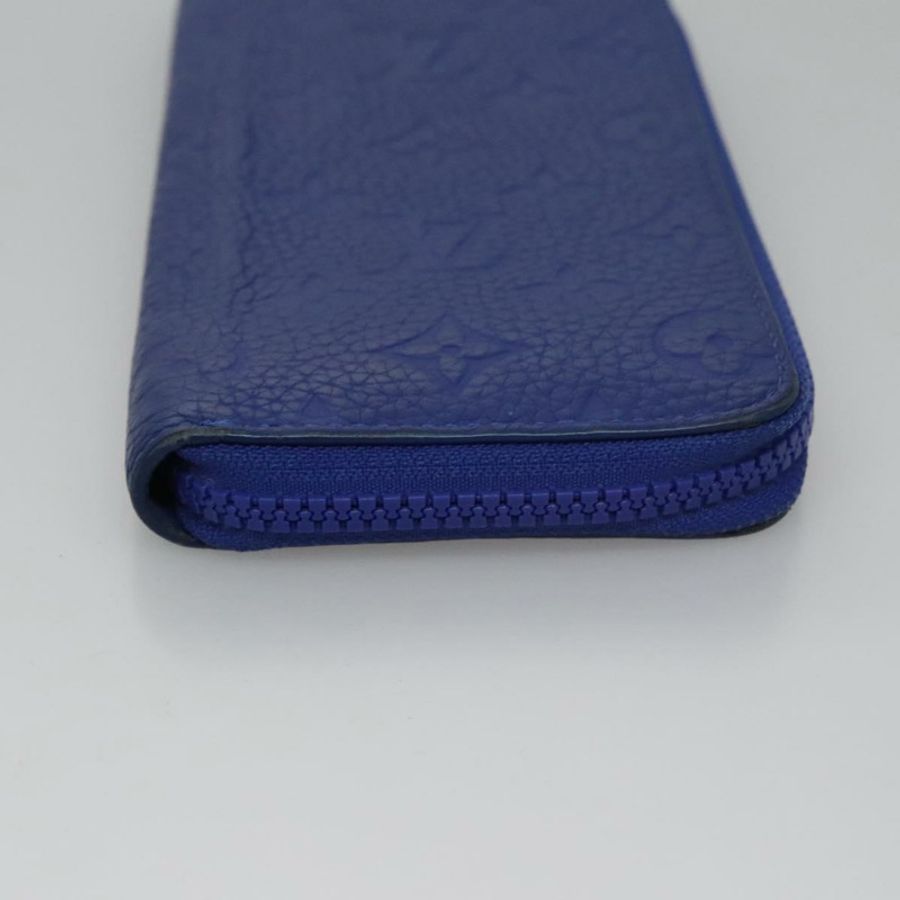 【日本直送】路易威登 Taurillon Monogram Zippy 錢包 藍色 M80791 LV Auth 114310-2