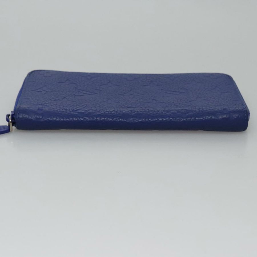 【日本直送】路易威登 Taurillon Monogram Zippy 錢包 藍色 M80791 LV Auth 114310-5