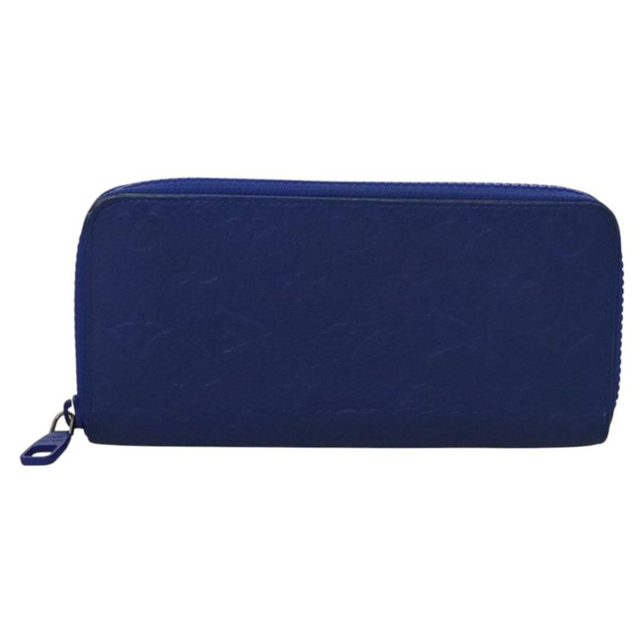 【日本直送】路易威登 Taurillon Monogram Zippy 錢包 藍色 M80791 LV Auth 114310-12