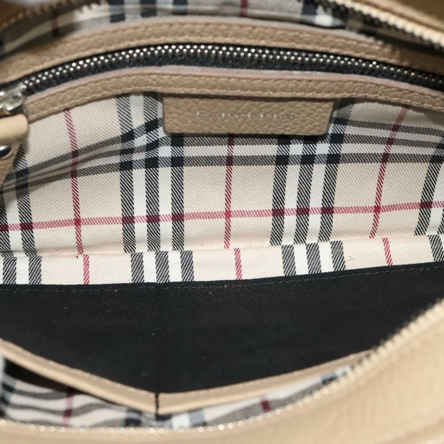 【日本直送】BURBERRY 皮革肩背包 米色 正品 am7618-10