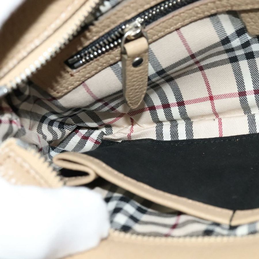 【日本直送】BURBERRY 皮革肩背包 米色 正品 am7618-18