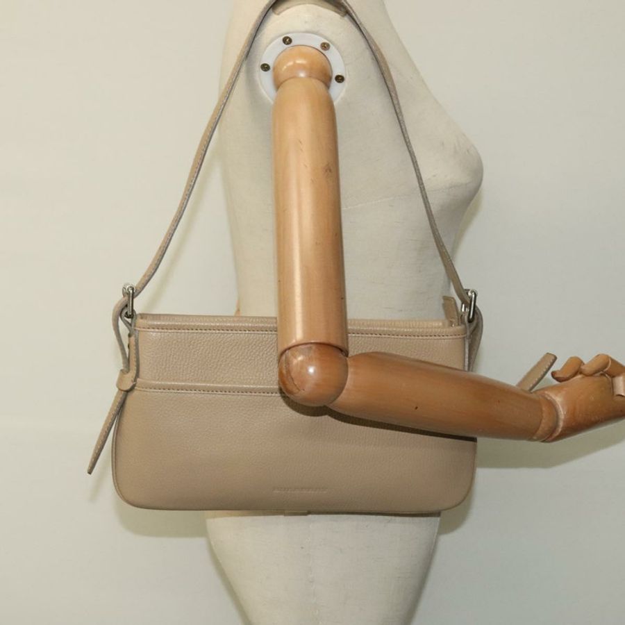 【日本直送】BURBERRY 皮革肩背包 米色 正品 am7618-21
