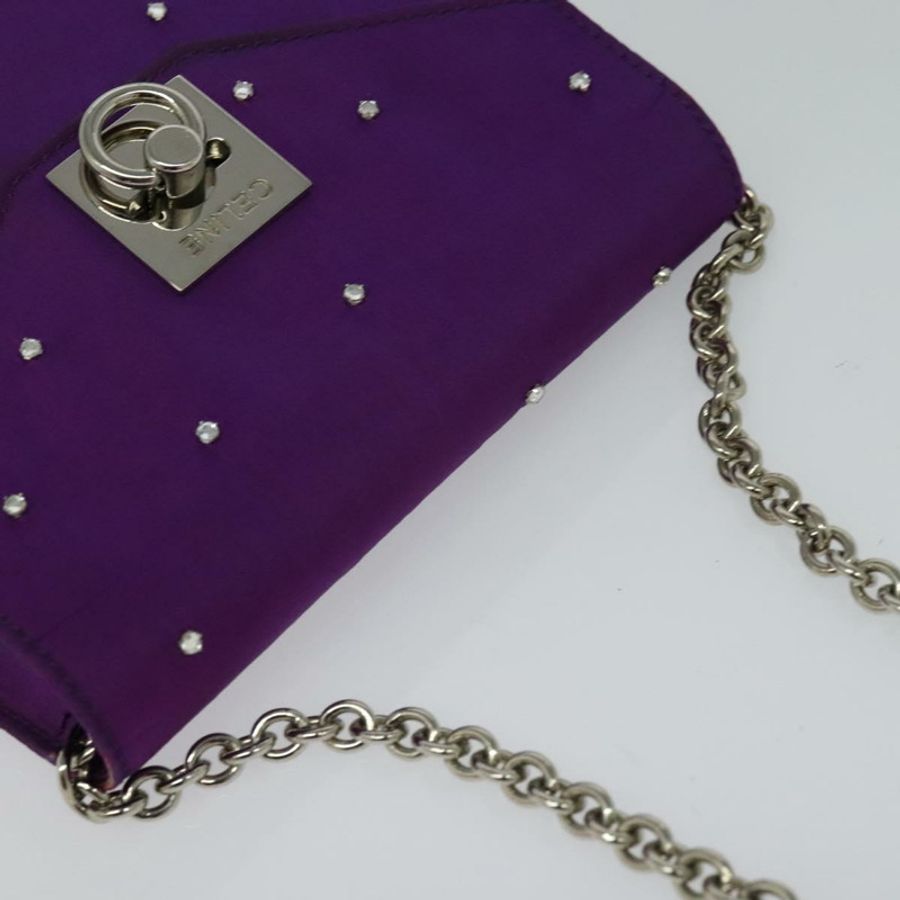【日本直送】CELINE 尼龍紫色鏈條單肩包 正品 BA204-5