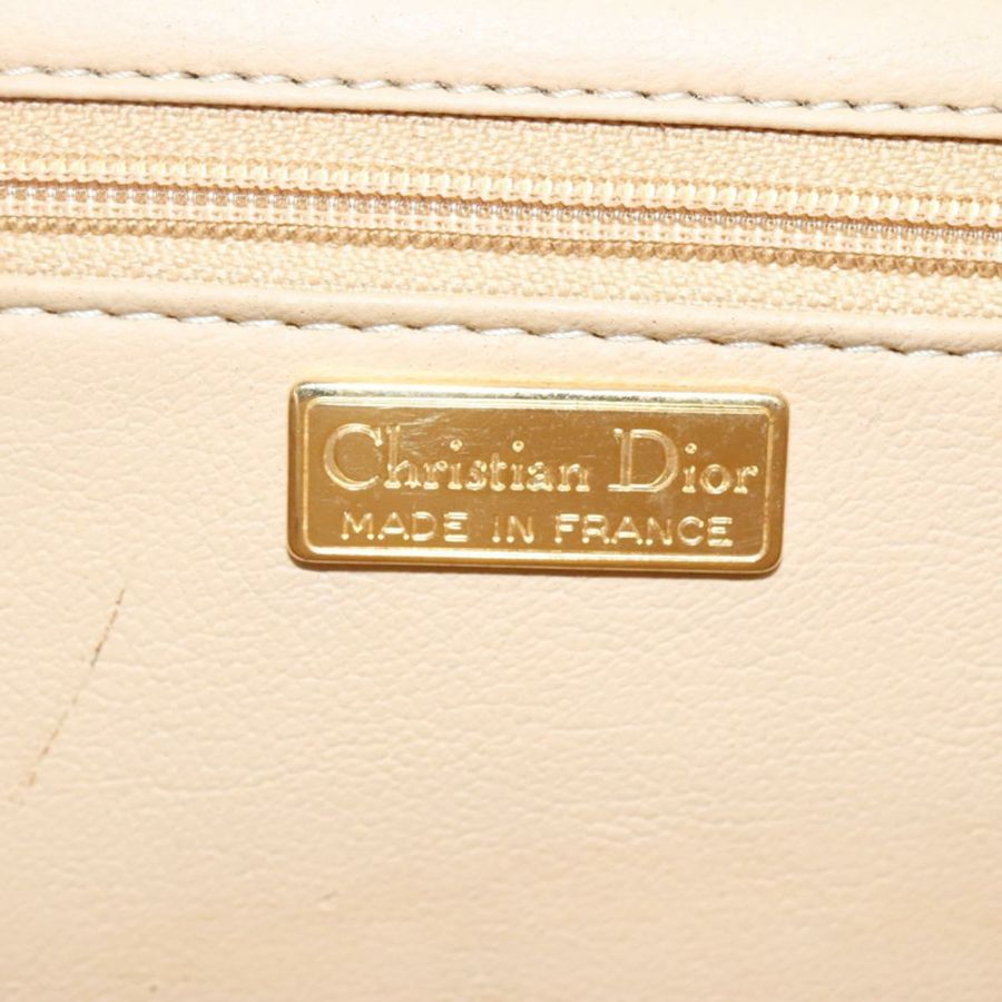 【日本直送】Christian Dior 米色皮革肩背包,正品 BA196-10