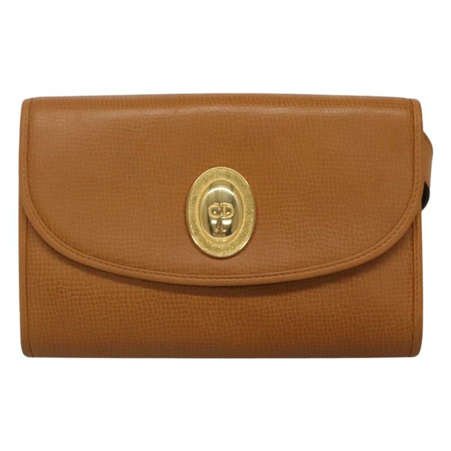 【日本直送】Christian Dior 米色皮革肩背包,正品 BA196-12