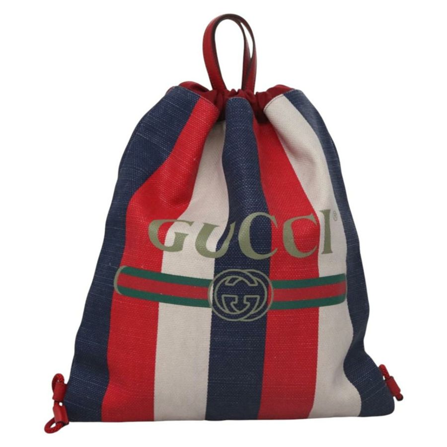 【日本直送】GUCCI帆布雙肩包 紅色 海軍藍 473872 正品 BA150-12
