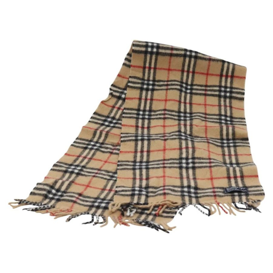 【日本直送】Burberrys Nova Check Scarf Wool Beige Auth am7660-0