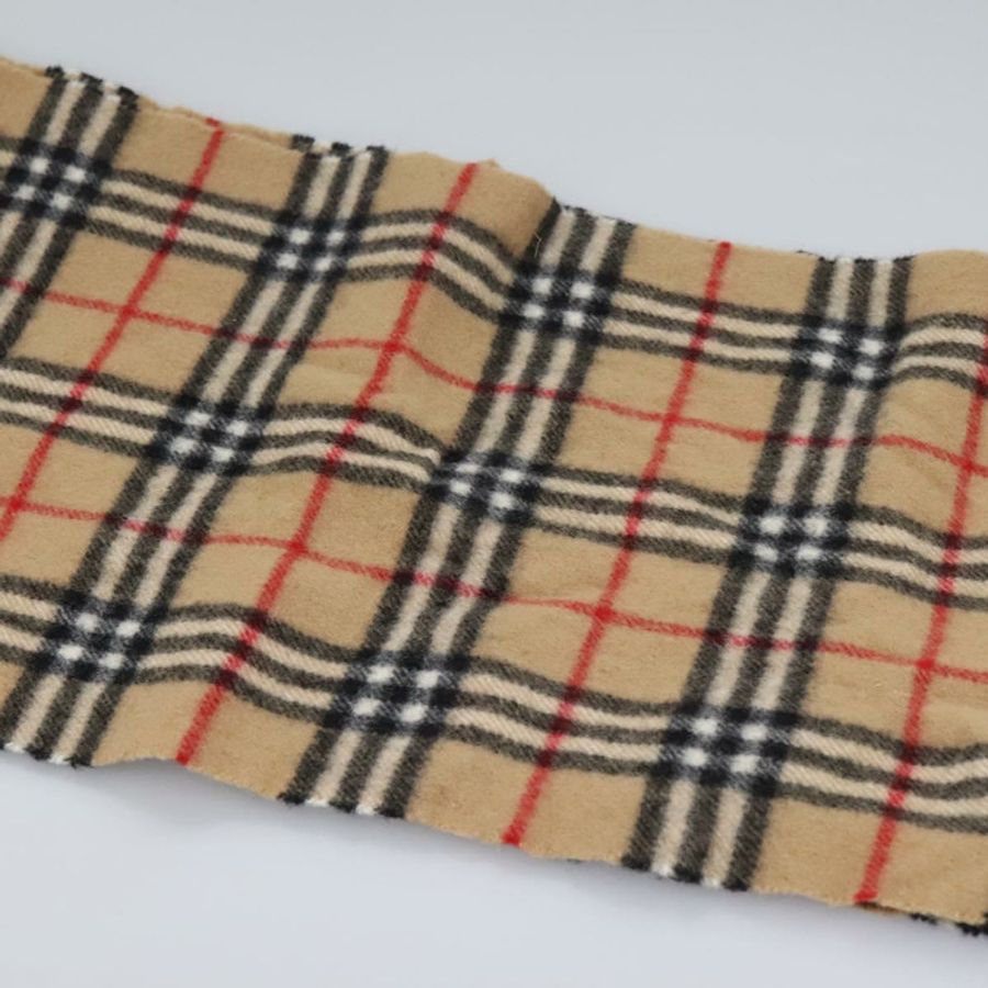 【日本直送】Burberrys Nova Check Scarf Wool Beige Auth am7660-3