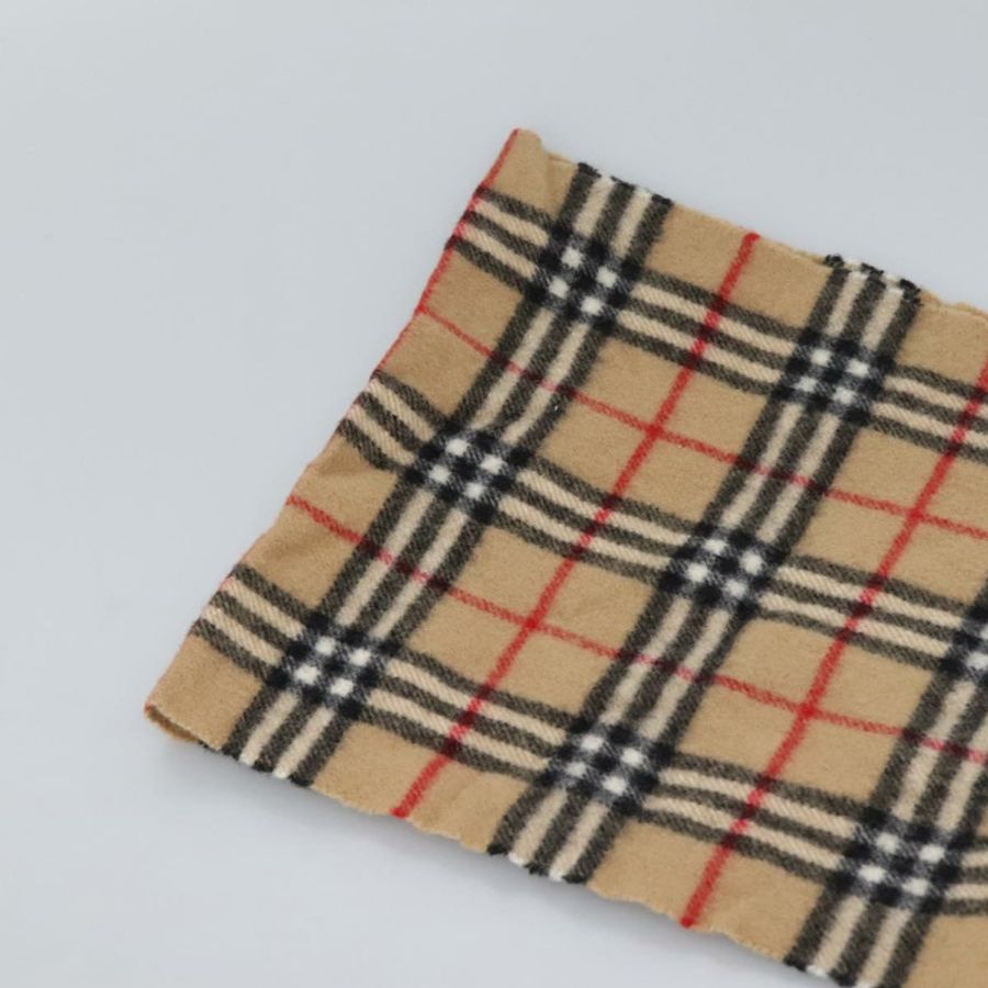 【日本直送】Burberrys Nova Check Scarf Wool Beige Auth am7660-4