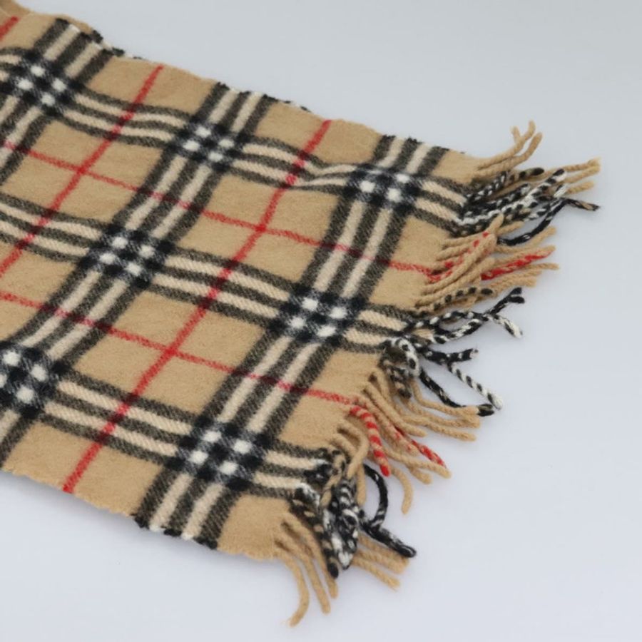 【日本直送】Burberrys Nova Check Scarf Wool Beige Auth am7660-6