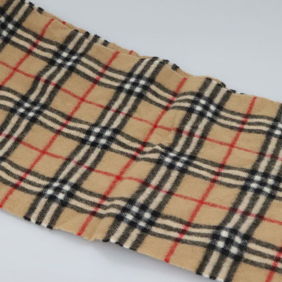 【日本直送】Burberrys Nova Check Scarf Wool Beige Auth am7660-7