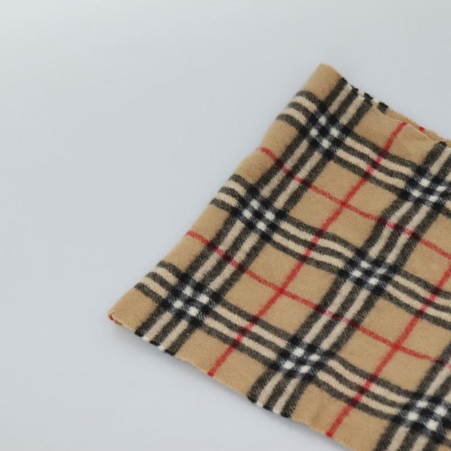【日本直送】Burberrys Nova Check Scarf Wool Beige Auth am7660-8
