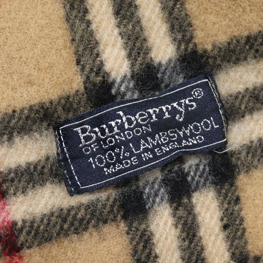 【日本直送】Burberrys Nova Check Scarf Wool Beige Auth am7660-9