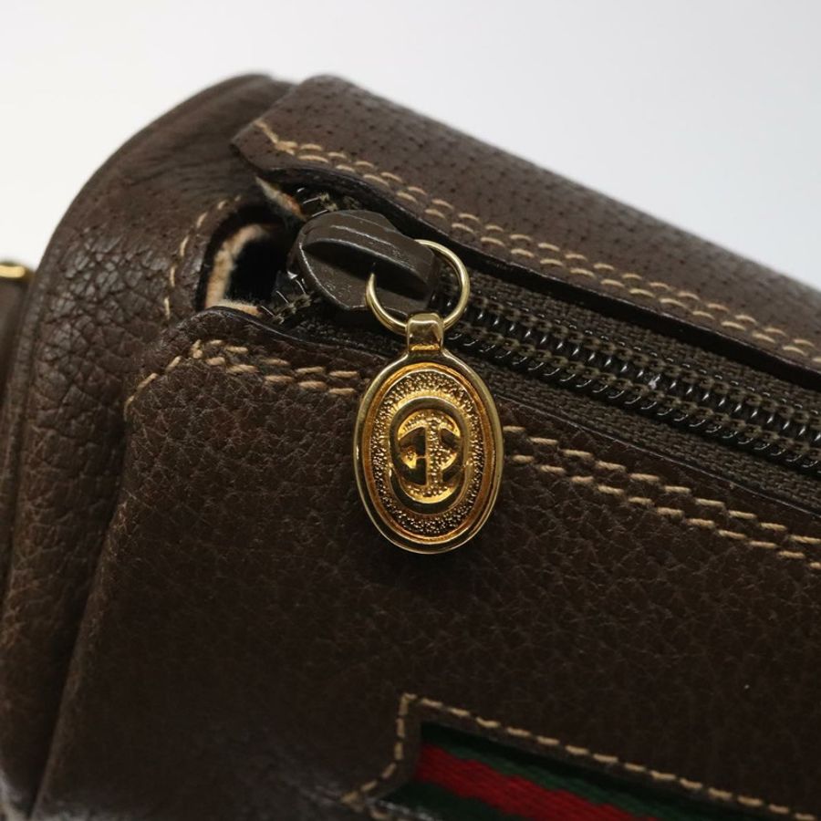 【日本直送】GUCCI GG Supreme Web Sherry Line 手提包 PVC 米色 金色 001 123 0918 正品 115011-9