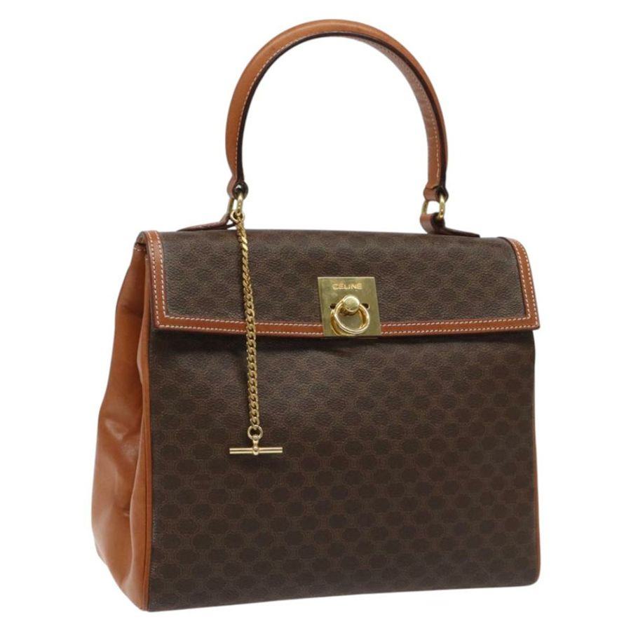 【日本直送】CELINE Macadam帆布手提包 PVC棕色金色 正品 115067-0