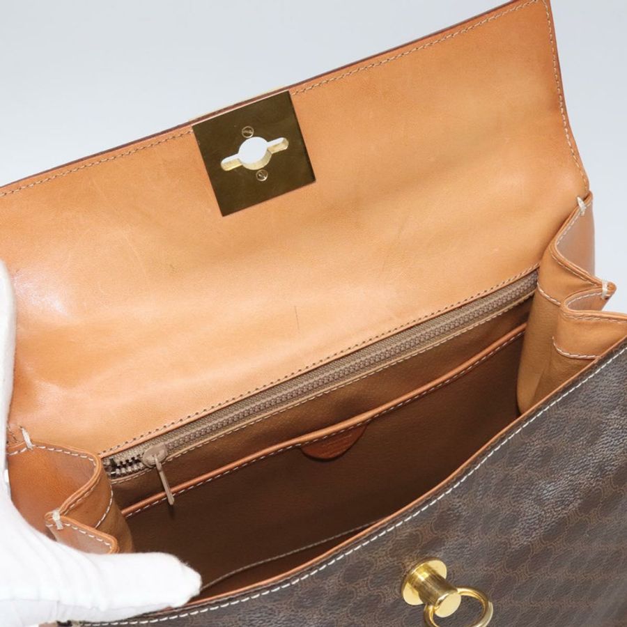 【日本直送】CELINE Macadam帆布手提包 PVC棕色金色 正品 115067-8