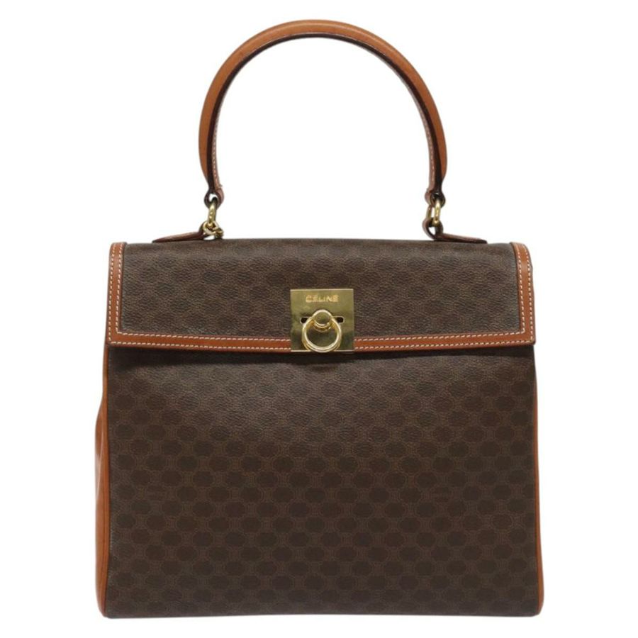 【日本直送】CELINE Macadam帆布手提包 PVC棕色金色 正品 115067-12