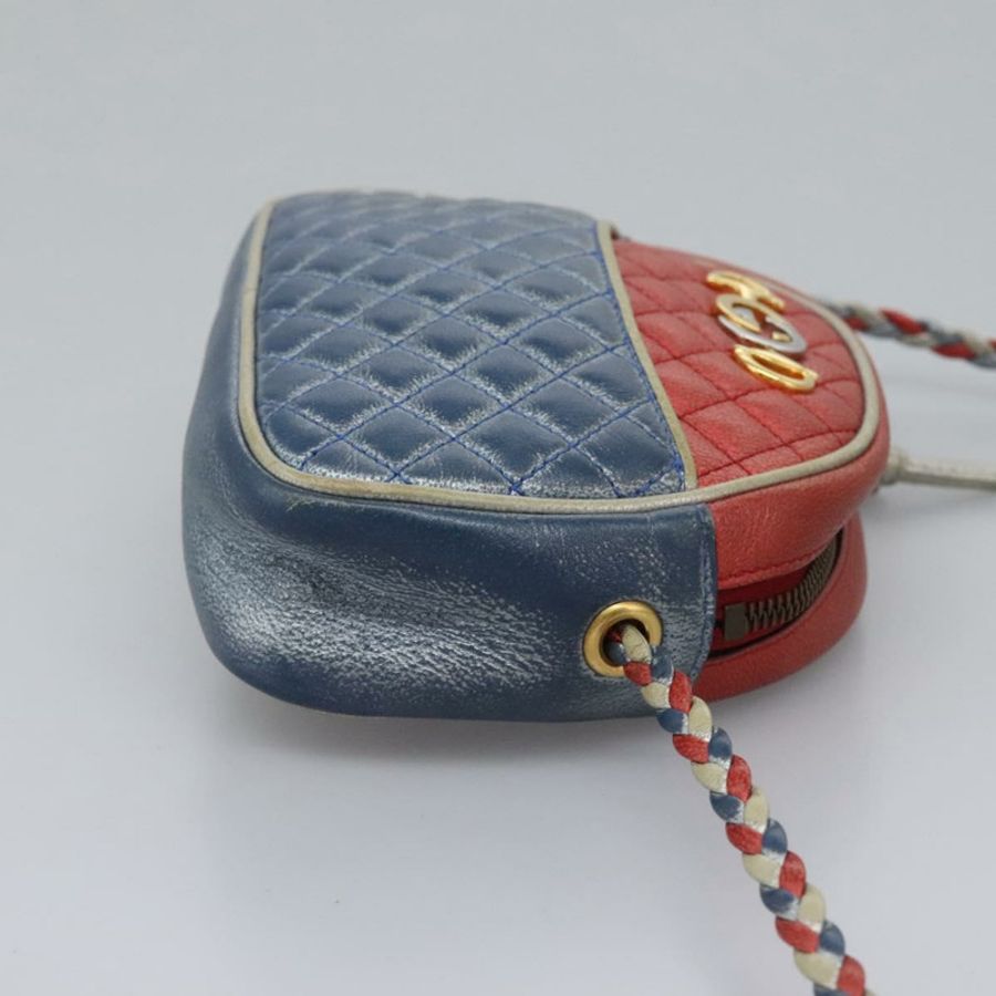 【日本直送】GUCCI 皮革肩背包 紅色 藍色 534951 正品 115205-3
