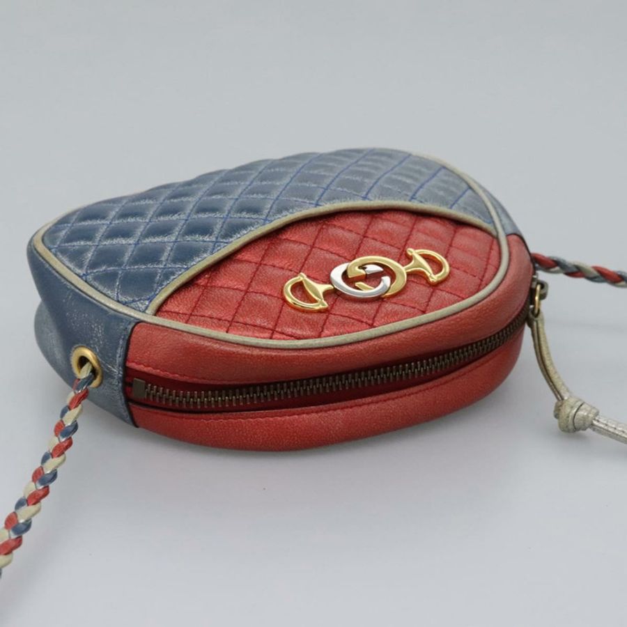 【日本直送】GUCCI 皮革肩背包 紅色 藍色 534951 正品 115205-5