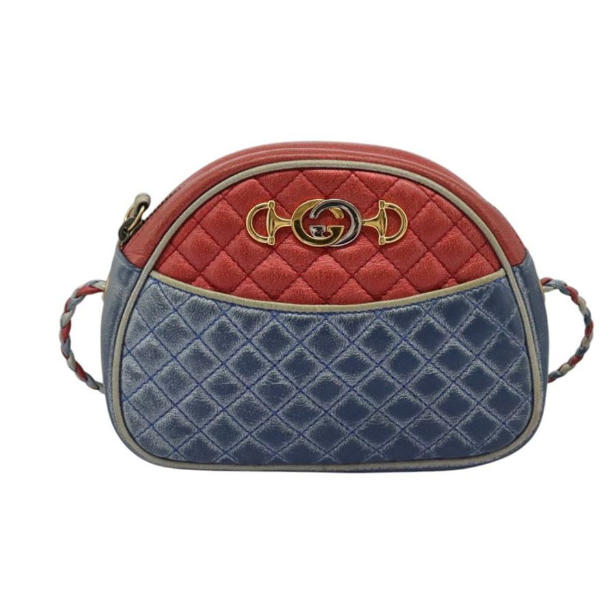 【日本直送】GUCCI 皮革肩背包 紅色 藍色 534951 正品 115205-12