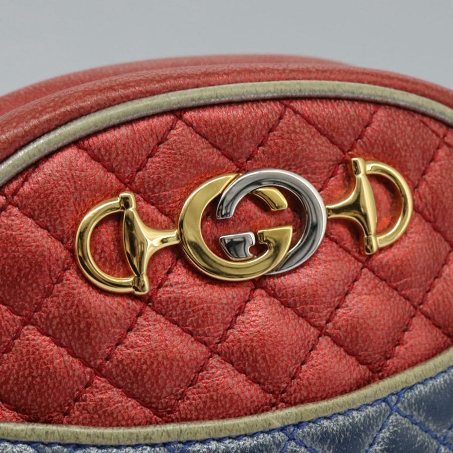 【日本直送】GUCCI 皮革肩背包 紅色 藍色 534951 正品 115205-17
