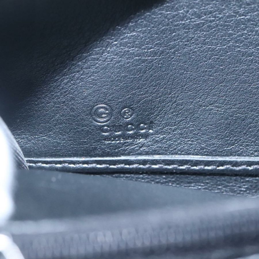 【日本直送】GUCCI Micro GG 帆布 Guccissima 長版皮夾 皮革 黑色 544473 Auth am7738-16