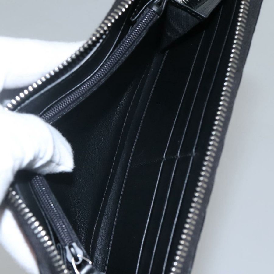 【日本直送】GUCCI Micro GG 帆布 Guccissima 長版皮夾 皮革 黑色 544473 Auth am7738-18