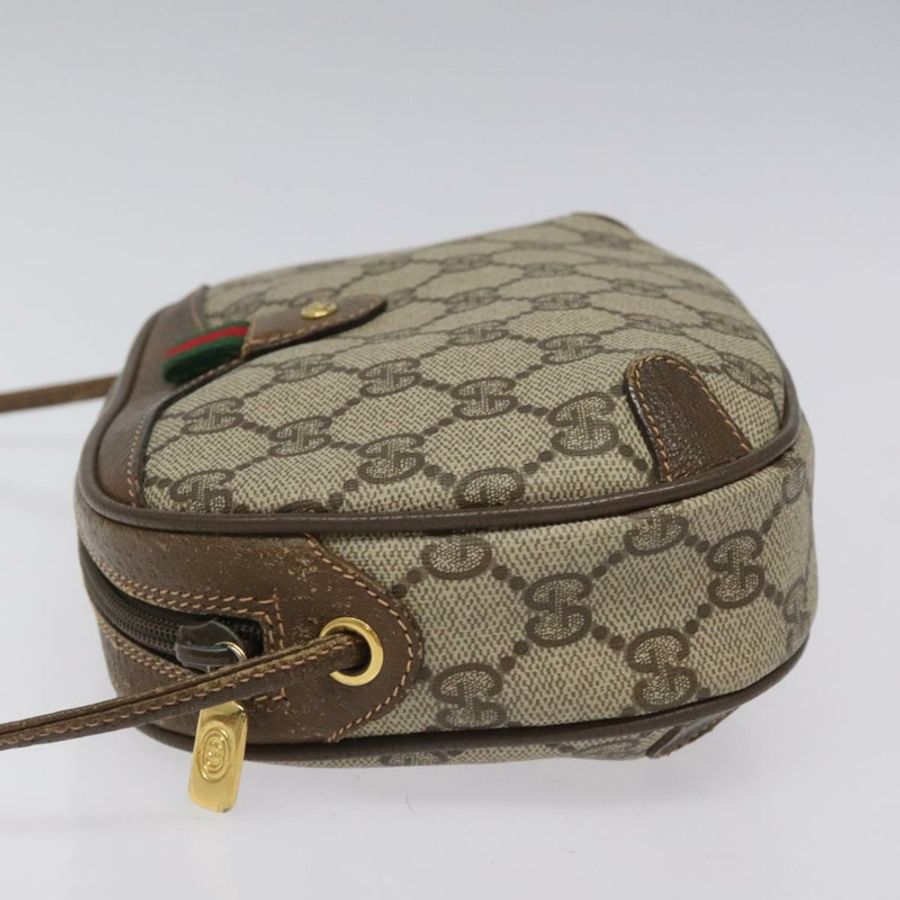 【日本直送】GUCCI GG Supreme Web Sherry Line 單肩包 PVC 米色 紅色 綠色 正品 100756-3