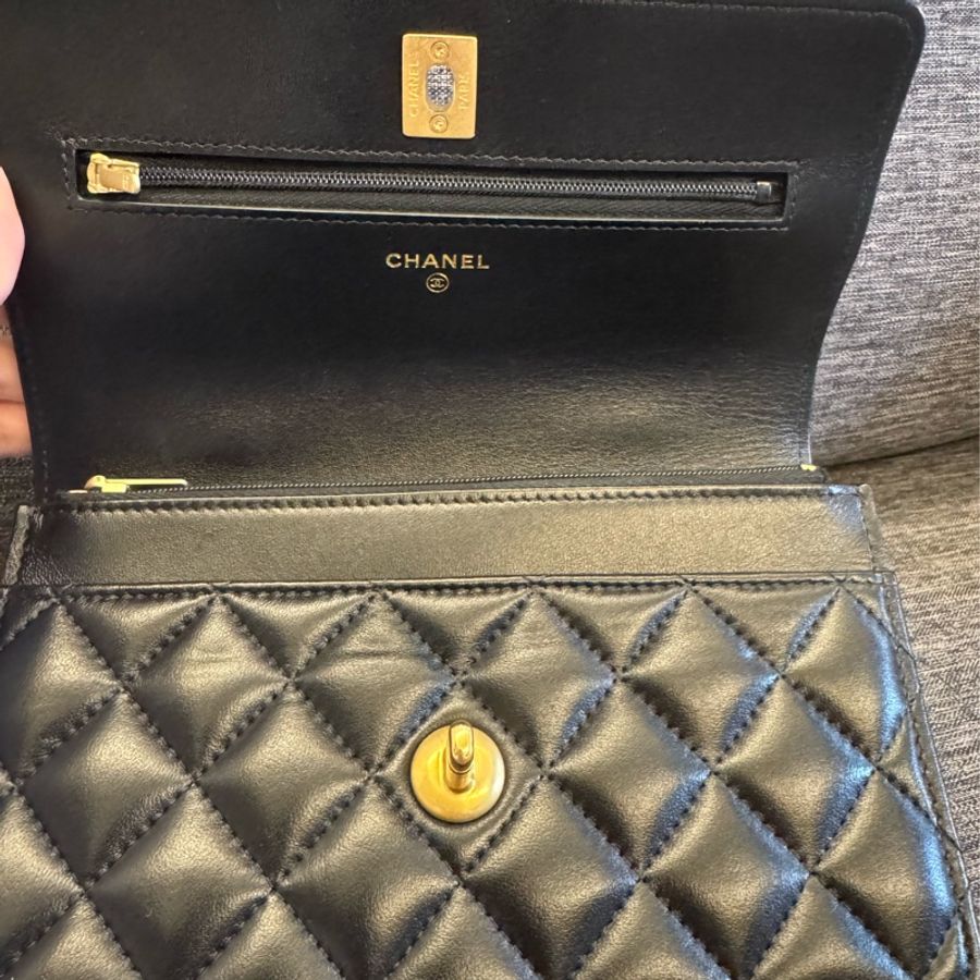 CHANEL 24C WOC 鏈帶皮夾-15