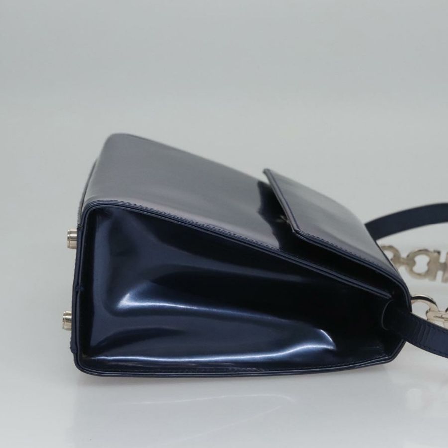 【日本直送】Salvatore Ferragamo 琺瑯雙肩手提包 藍色 正品 BD197-2