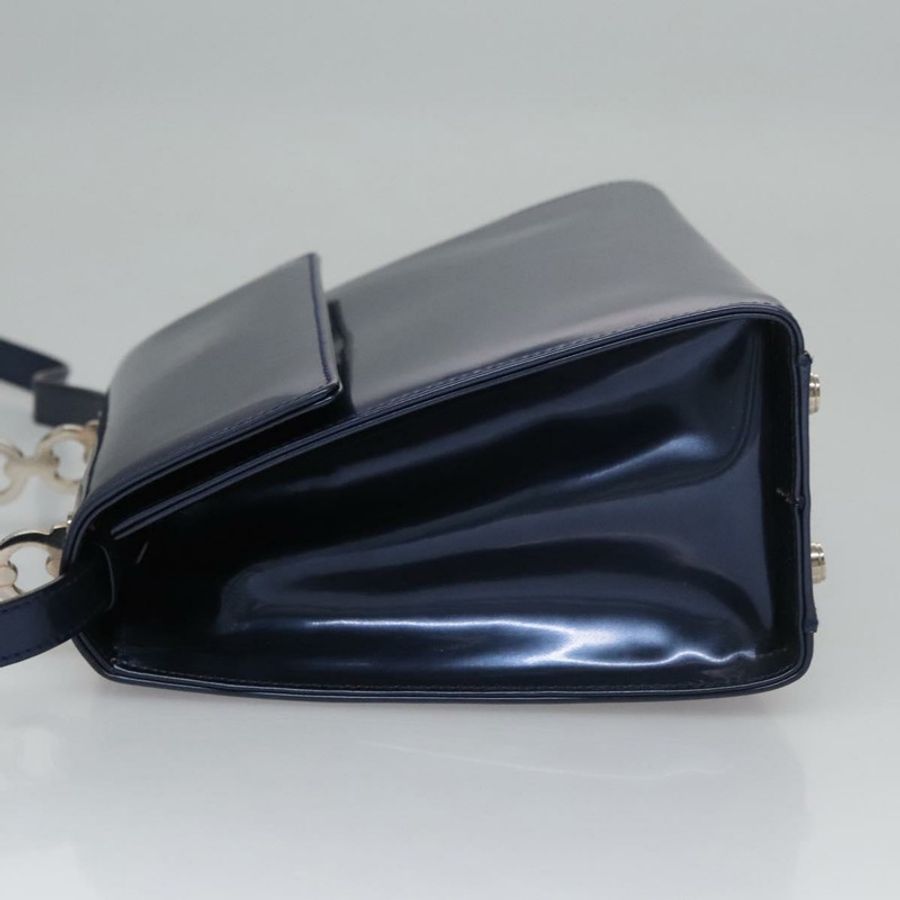 【日本直送】Salvatore Ferragamo 琺瑯雙肩手提包 藍色 正品 BD197-3