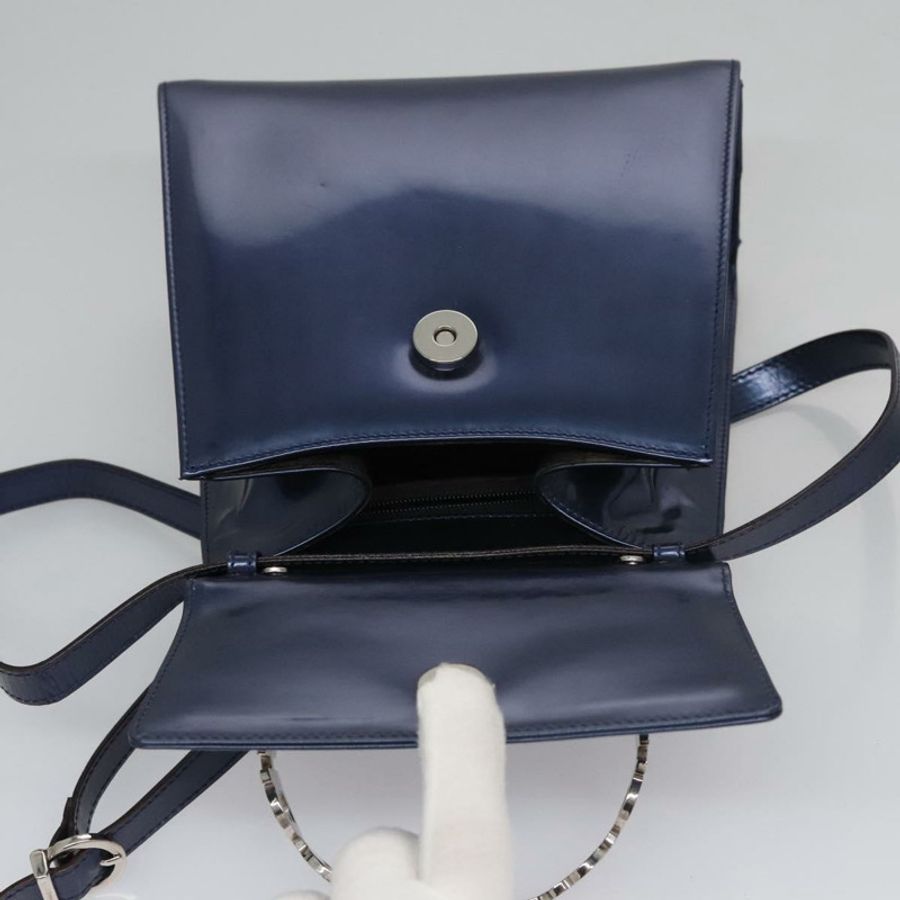 【日本直送】Salvatore Ferragamo 琺瑯雙肩手提包 藍色 正品 BD197-20