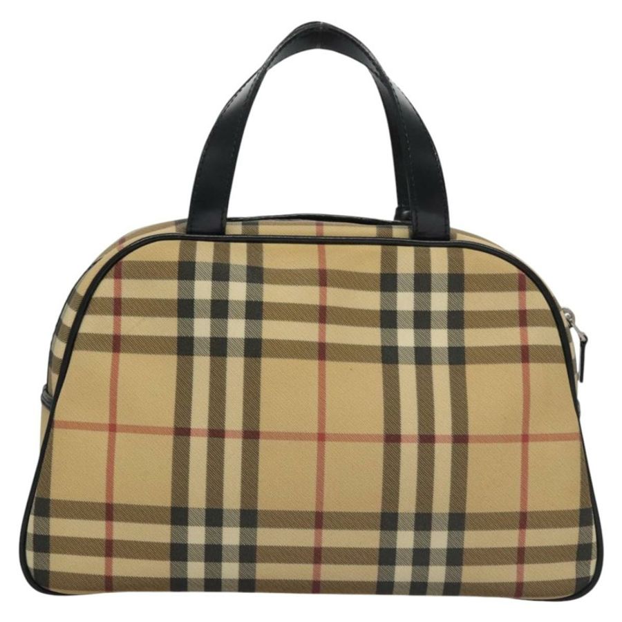 【日本直送】BURBERRY Nova 格紋手提包 PVC 米色 正品 BD255-1