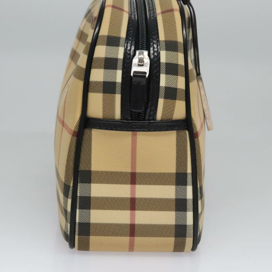 【日本直送】BURBERRY Nova 格紋手提包 PVC 米色 正品 BD255-3