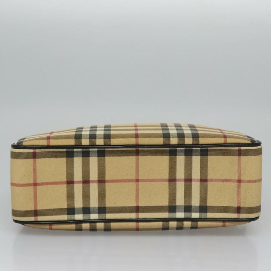 【日本直送】BURBERRY Nova 格紋手提包 PVC 米色 正品 BD255-4