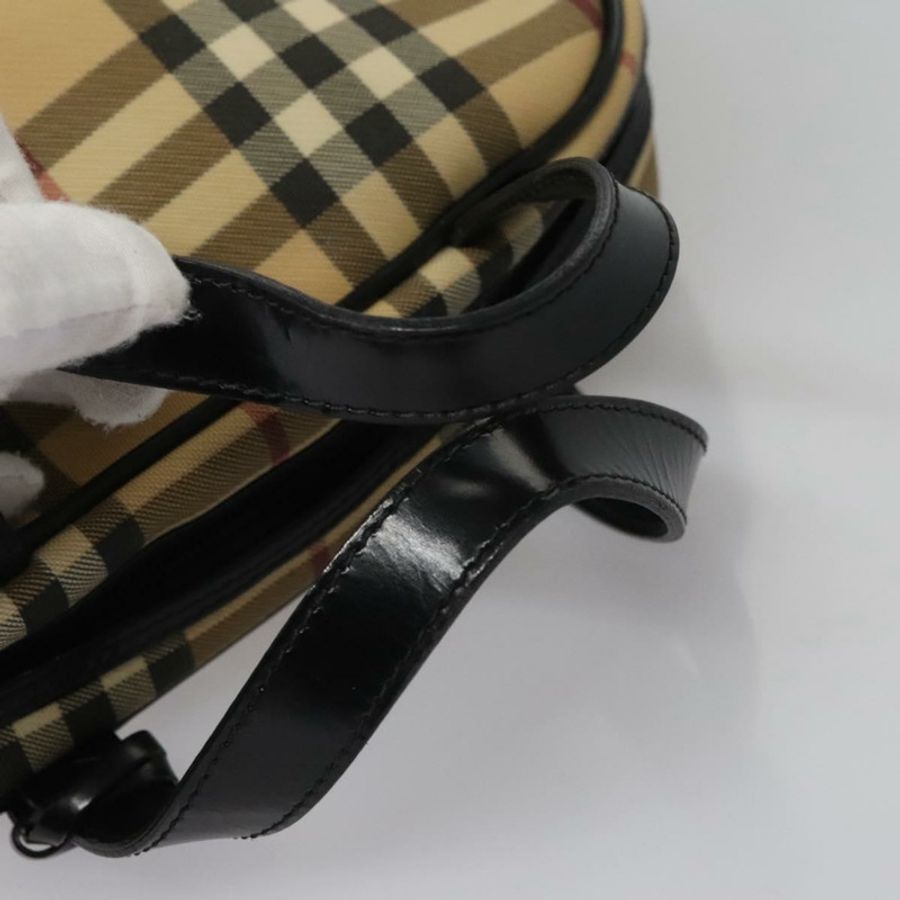 【日本直送】BURBERRY Nova 格紋手提包 PVC 米色 正品 BD255-6