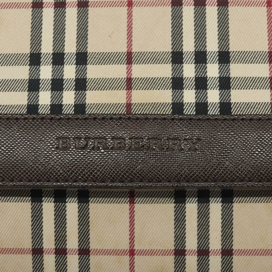 【日本直送】BURBERRY Nova 格紋帆布單肩包 米色 銀色 正品 BD069-16