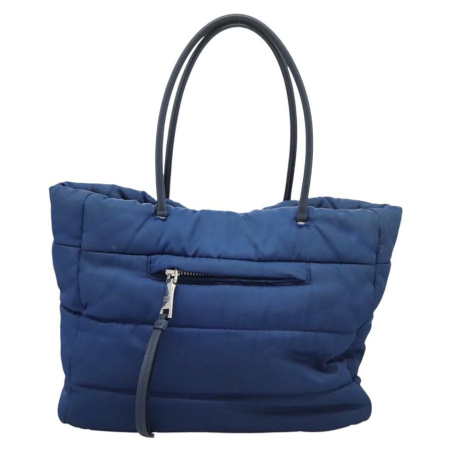 【日本直送】PRADA 尼龍手提包 2way 藍色銀色 正品 BD054-1