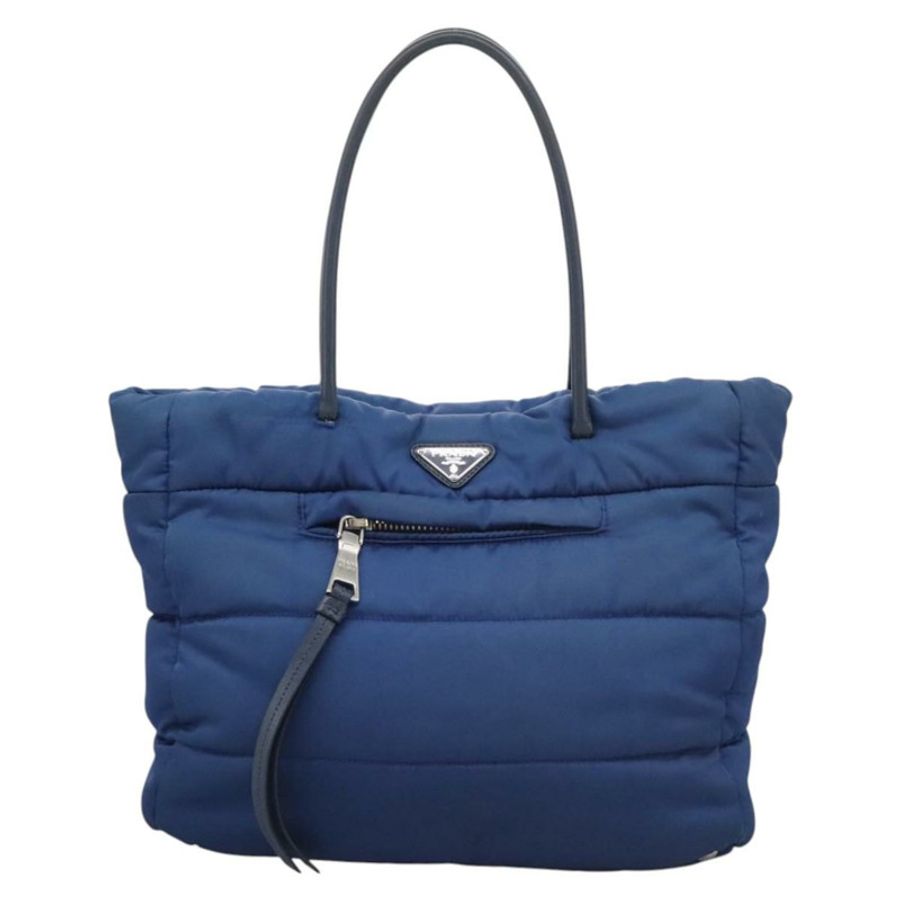【日本直送】PRADA 尼龍手提包 2way 藍色銀色 正品 BD054-12