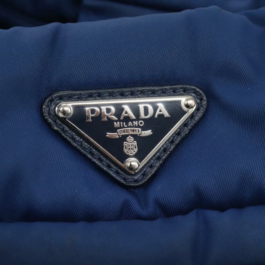 【日本直送】PRADA 尼龍手提包 2way 藍色銀色 正品 BD054-17