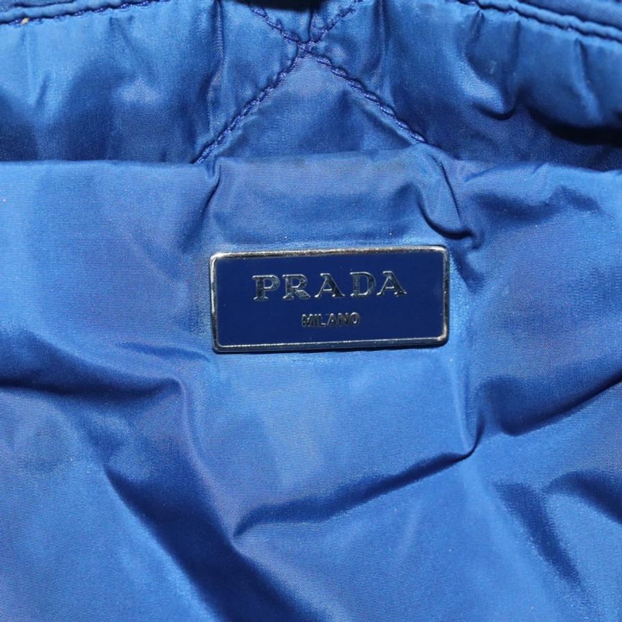 【日本直送】PRADA 尼龍手提包 2way 藍色銀色 正品 BD054-21