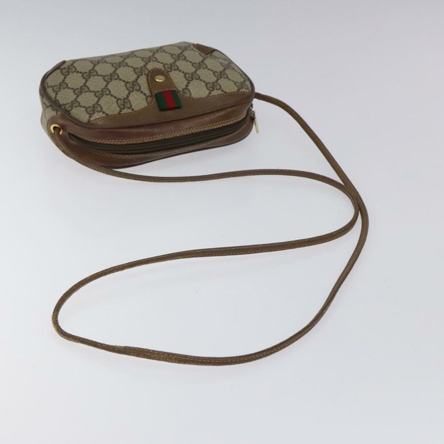 【日本直送】GUCCI GG Supreme Web Sherry Line 單肩包 PVC 米色 89 02 066 正品 BD148-6