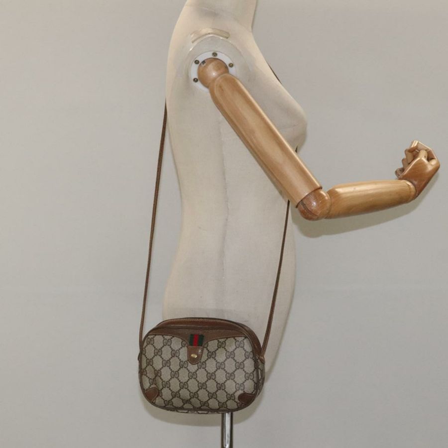 【日本直送】GUCCI GG Supreme Web Sherry Line 單肩包 PVC 米色 89 02 066 正品 BD148-20
